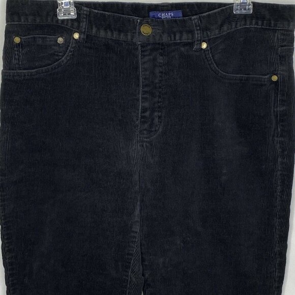CHAPS Women’s Corduroy Pants 12 Black - Picture 6 of 9